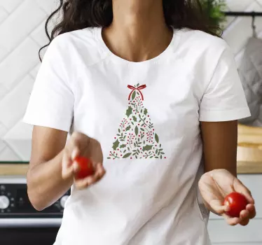 Weihnacht t shirt mit festlichem baumdesign - TenStickers