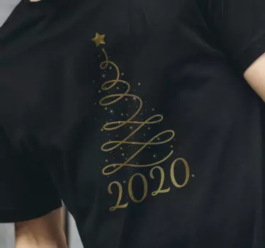 Weihnacht t shirt mit stylischem weihnachtsbaum - TenStickers