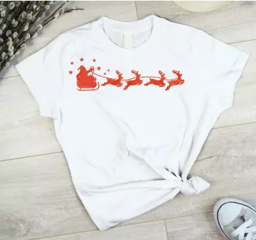 Weihnacht t shirt santa schlitten rentierreise - TenStickers