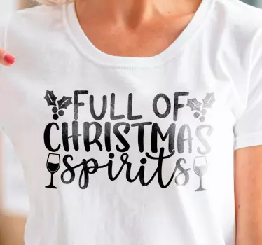 Weihnacht t shirt voller feiertagsfreude - TenStickers