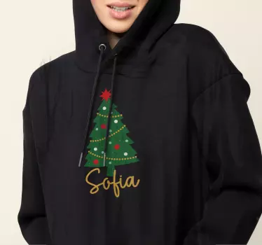 Weihnachtsbaum mit Namen Weihnachtspullover - TenStickers