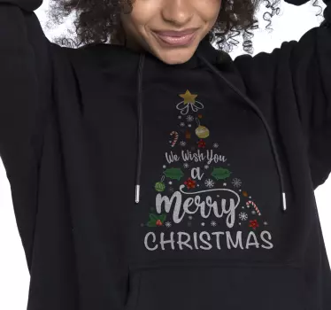 Weihnachtsbaum mit Text Weihnachtspullover - TenStickers