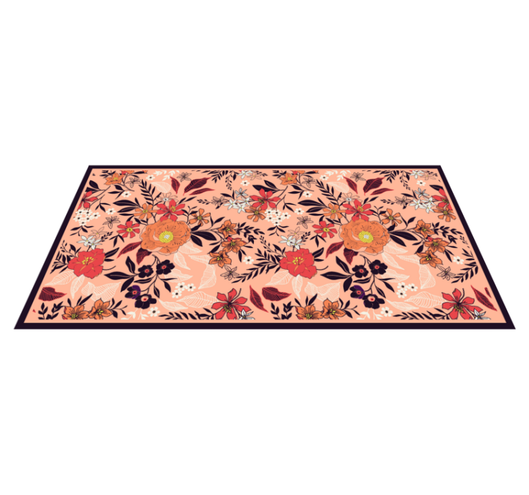 Vinyl Teppich Blumen wandteppich mit botanischem garten - TenStickers