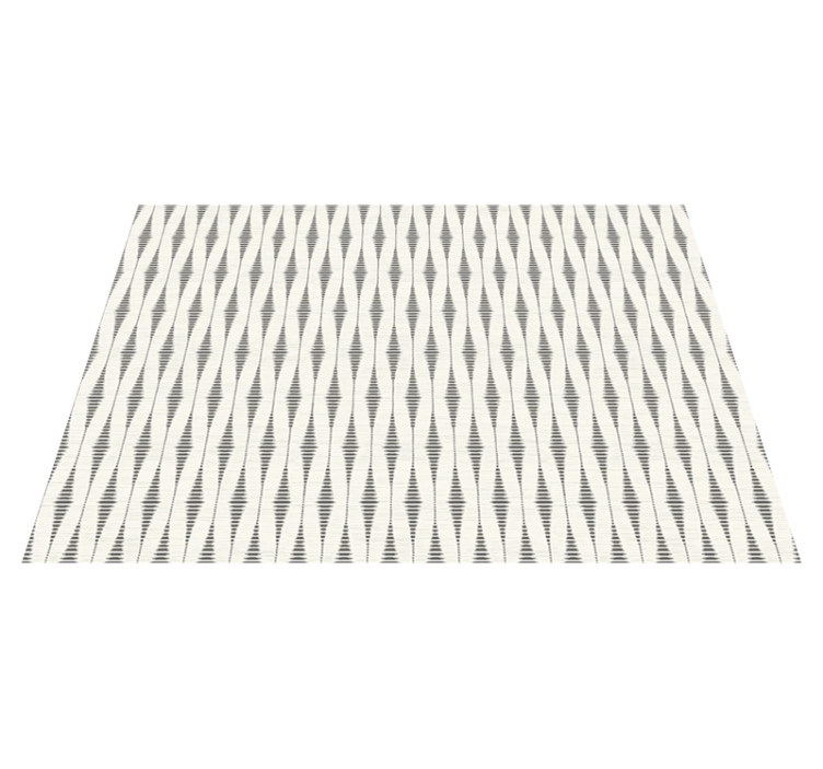 Vinyl Teppich modern rabaul ikat grau und beige - TenStickers