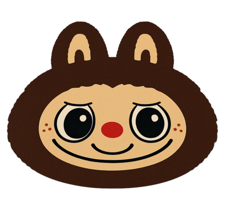 Vinylteppich kindlich braunes labubu-design - TenStickers