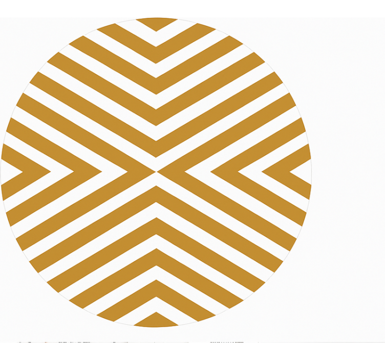 Vinyl Teppich Esszimmer senffarbenes chevron-muster - TenStickers