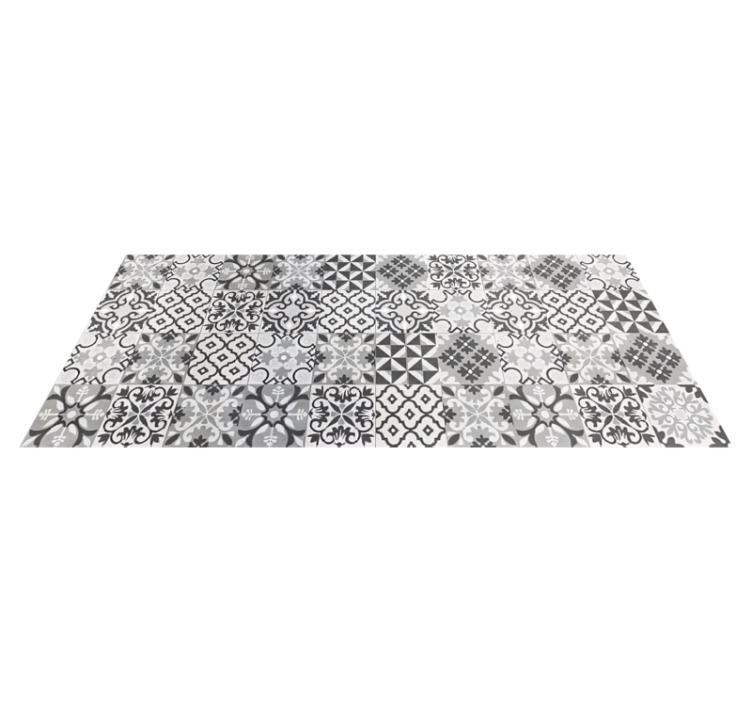 Vinyl Teppich Fliesenoptik crearreda gris - TenStickers