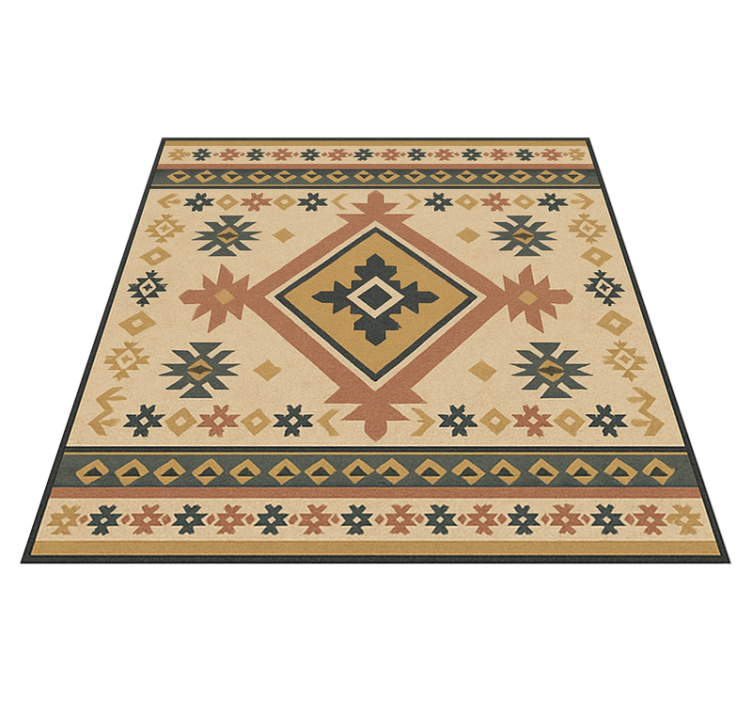 Vinyl teppich bad im boho-muster - TenStickers