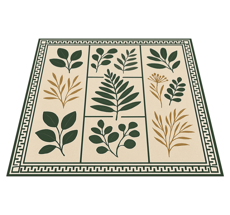 Vinyl teppich bad botanisches badezimmer glas - TenStickers