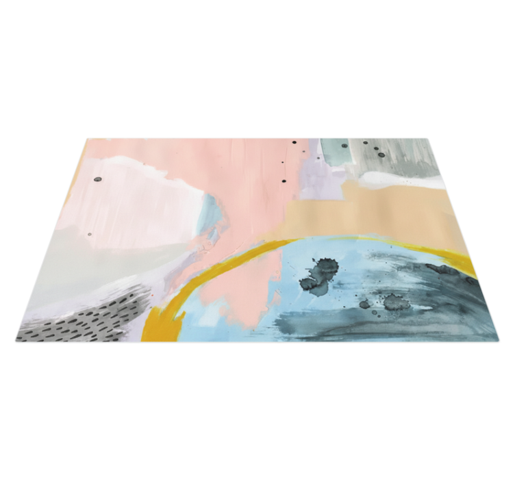 Vinyl teppich wohnzimmer in buntem design - TenStickers