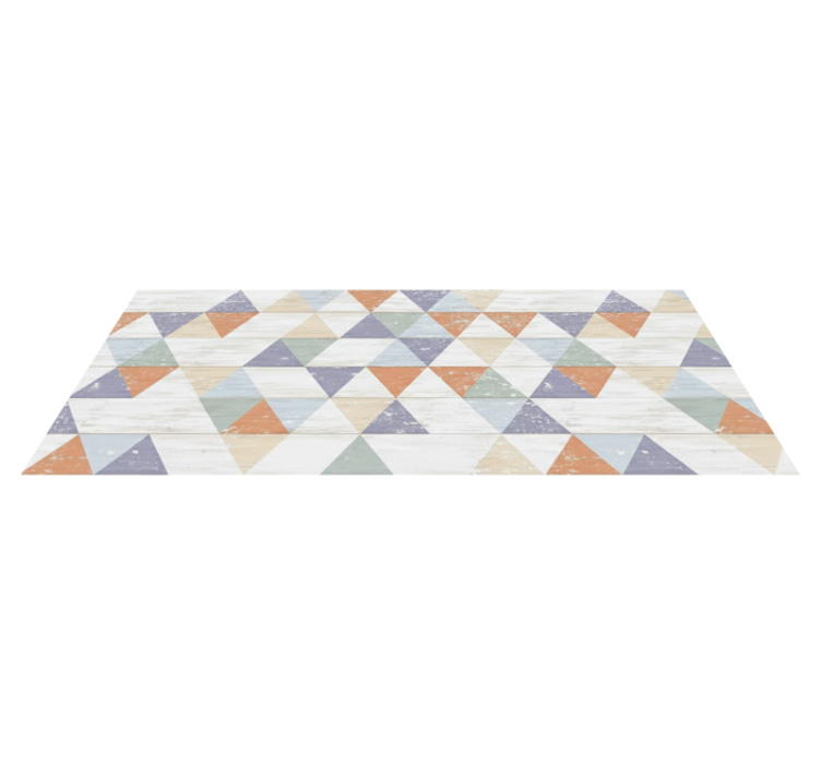 Vinyl teppich küche pastell holztriangeln - TenStickers
