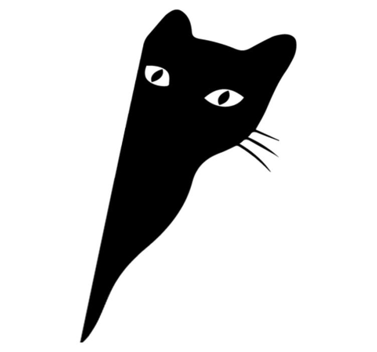 Vinyl teppich tiere mit schnurrender katze - TenStickers