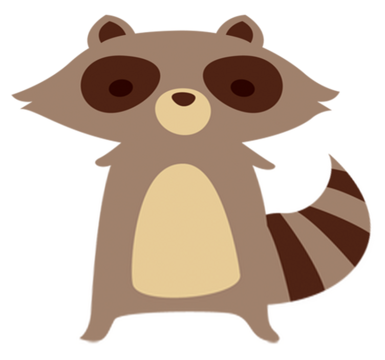 Vinyl teppich tiere waschbär design - TenStickers