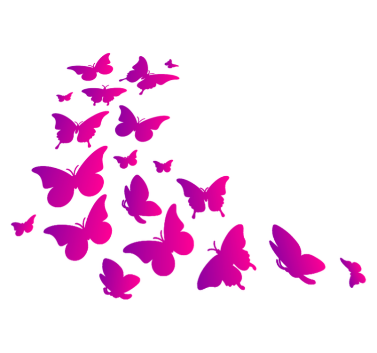 Vinyl teppich tiere fenster schmetterling - TenStickers