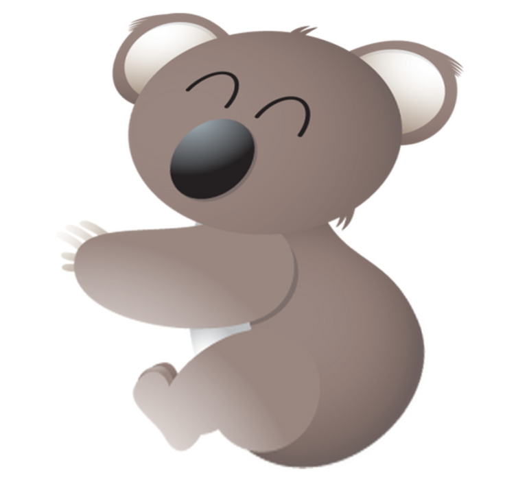 Vinyl teppich tiere mit fröhlichem koala - TenStickers