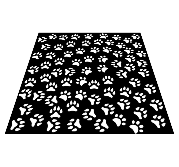 Vinyl teppich tiere in weißen tiermotiven - TenStickers