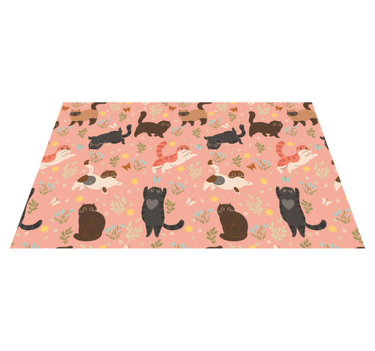 Vinyl teppich tiere nahtloses katzenmuster - TenStickers