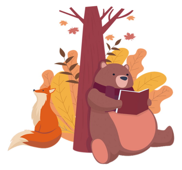 Vinyl teppich tiere baum mit tieren - TenStickers