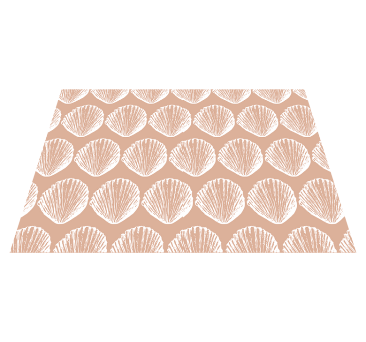 Vinyl teppich tiere im retro muschelbeige muster - TenStickers