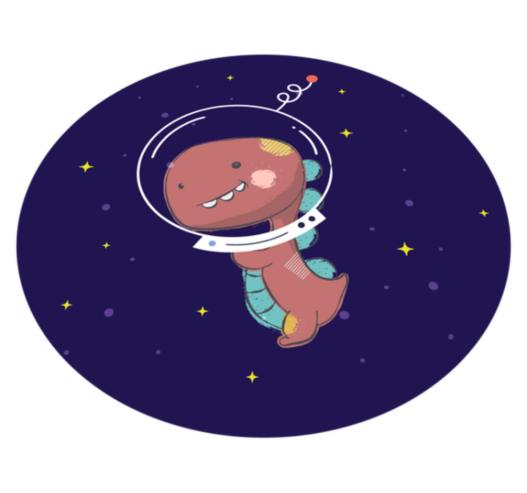 Vinyl teppich tiere space t-rex - TenStickers