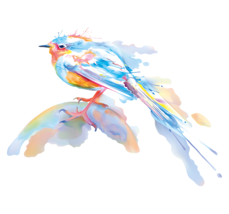 Vinyl teppich tiere vogel spritzer - TenStickers