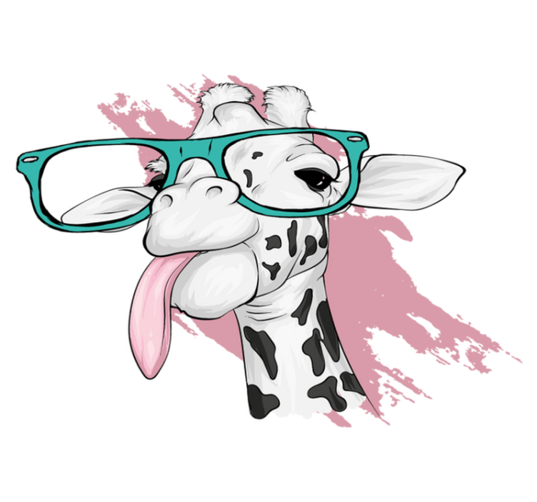 Vinyl teppich tiere giraffen spritzer - TenStickers