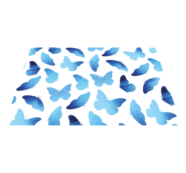 Vinyl teppich tiere mit bemalten schmetterlingen - TenStickers