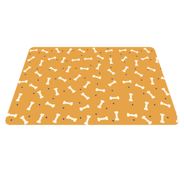 Vinyl teppich tiere mit orangefarbenem knochenmuster - TenStickers