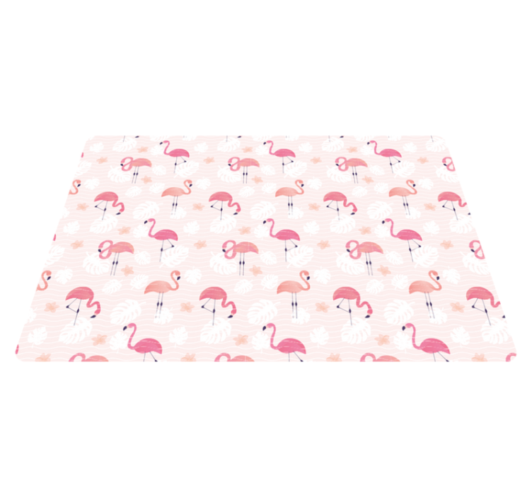 Vinyl teppich tiere mit pinken flamingo-motiven - TenStickers