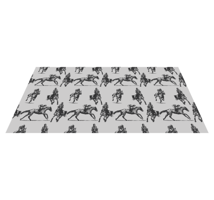 Vinyl teppich tiere graue westernpferde - TenStickers