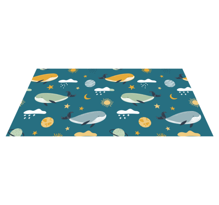 Vinyl teppich tiere mit trendigem wal-muster - TenStickers