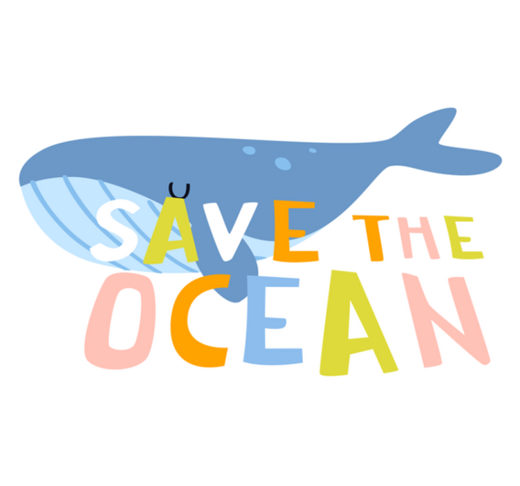 Vinyl teppich tiere beluga für den ozean - TenStickers