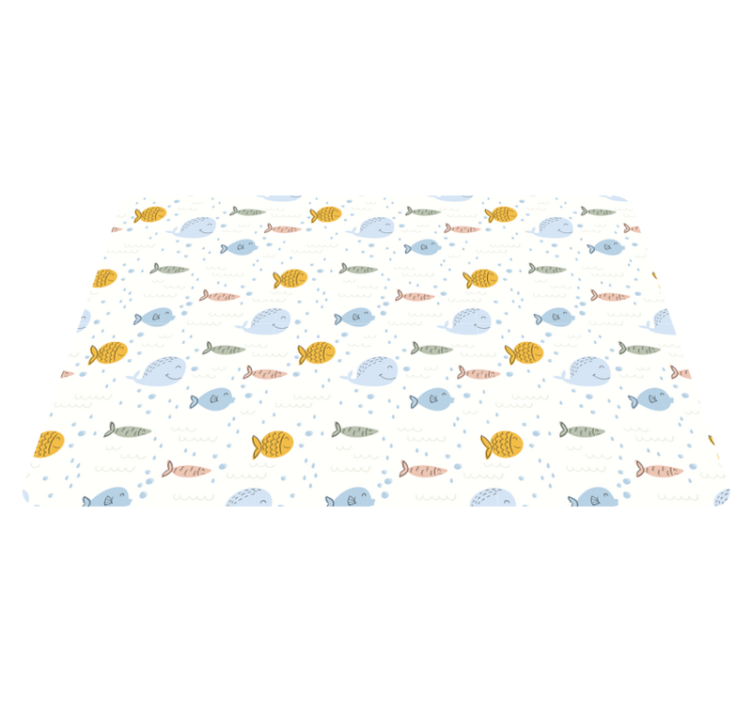 Vinyl teppich tiere bunte cartoon fische - TenStickers