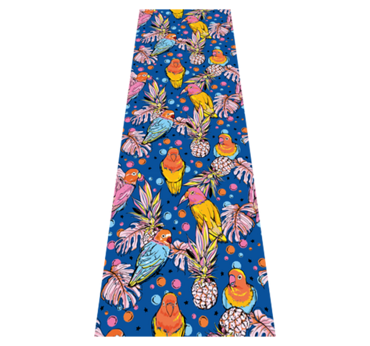 Vinyl teppich tiere mit buntem gefieder - TenStickers