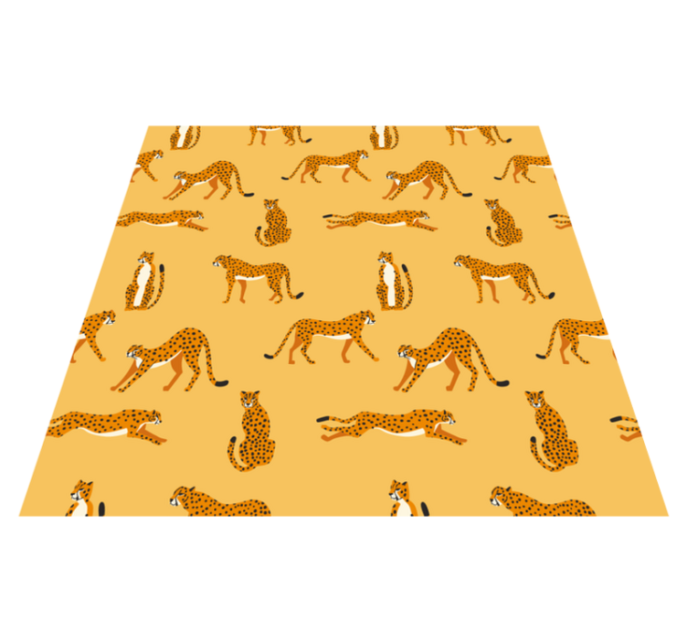 Vinyl teppich tiere gelbes leopardenmuster - TenStickers