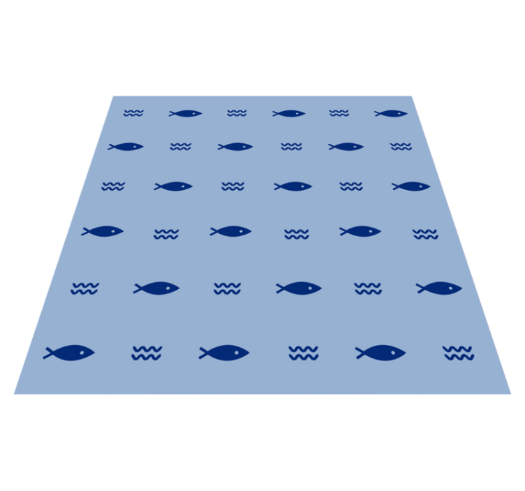 Vinyl teppich tiere im minimalistischen fischmuster - TenStickers