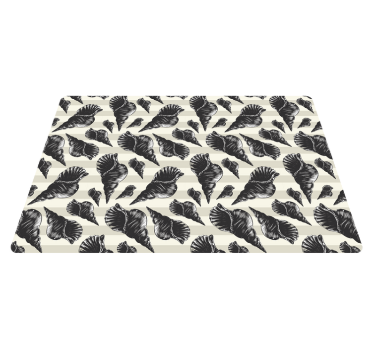 Vinyl teppich tiere handgezeichnete muscheln vintage - TenStickers