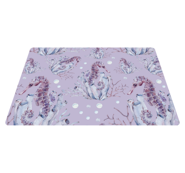 Vinyl teppich tiere aquarell seepferdchen - TenStickers