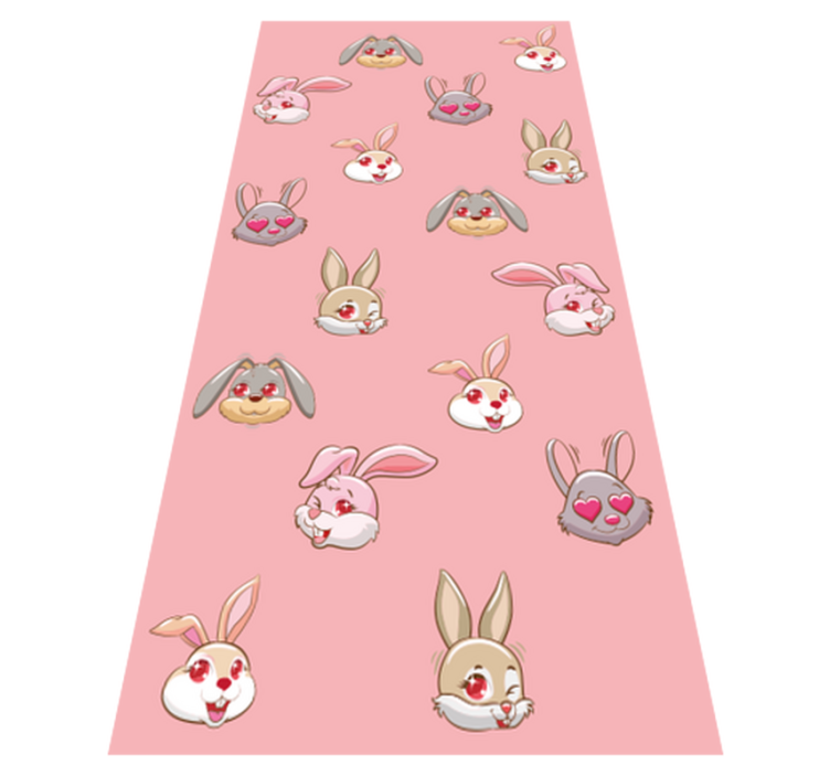 Vinyl teppich tiere mit hasen clipart set - TenStickers