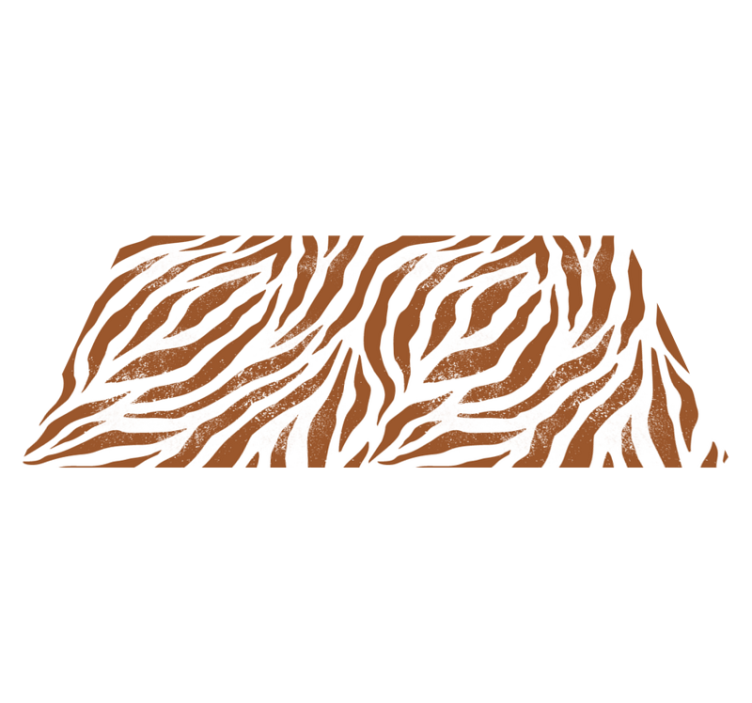 Vinyl teppich tiere im braunen zebra-design - TenStickers