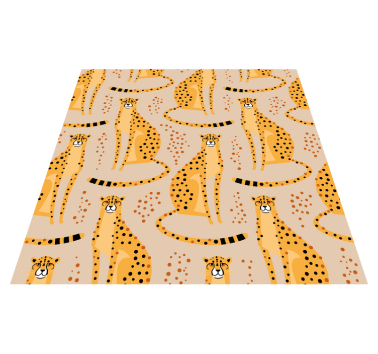 Vinyl teppich tiere leopardenillustration muster - TenStickers
