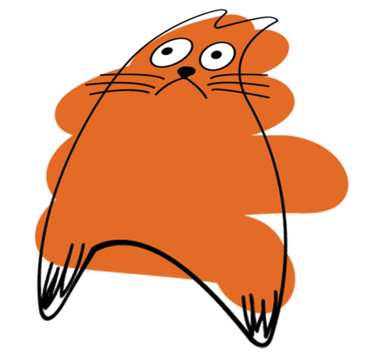 Vinyl teppich tiere orangefarbene silhouette - TenStickers