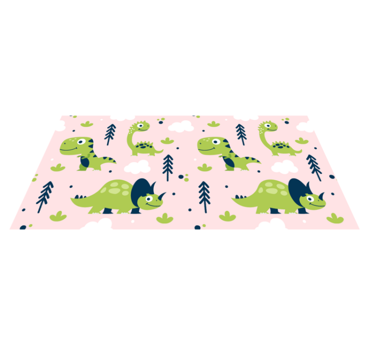 Vinyl teppich tiere im verspielten dinosaurier design - TenStickers