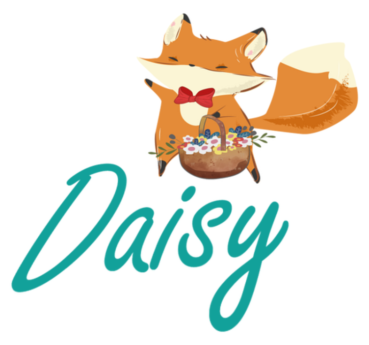 Vinyl teppich tiere mit verspieltem fuchscharakter - TenStickers