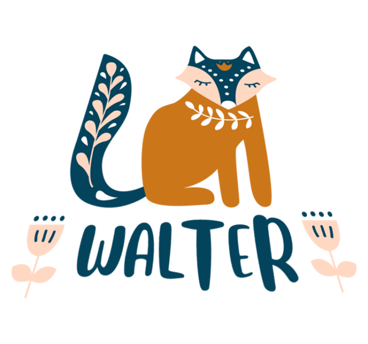 Vinyl teppich tiere fuchs charakter illustration - TenStickers