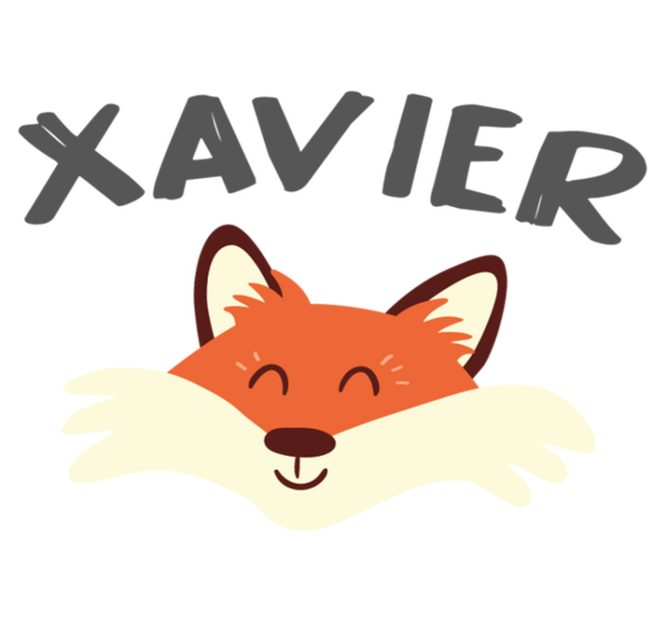 Vinyl teppich tiere mit verspieltem fuchs kopf - TenStickers