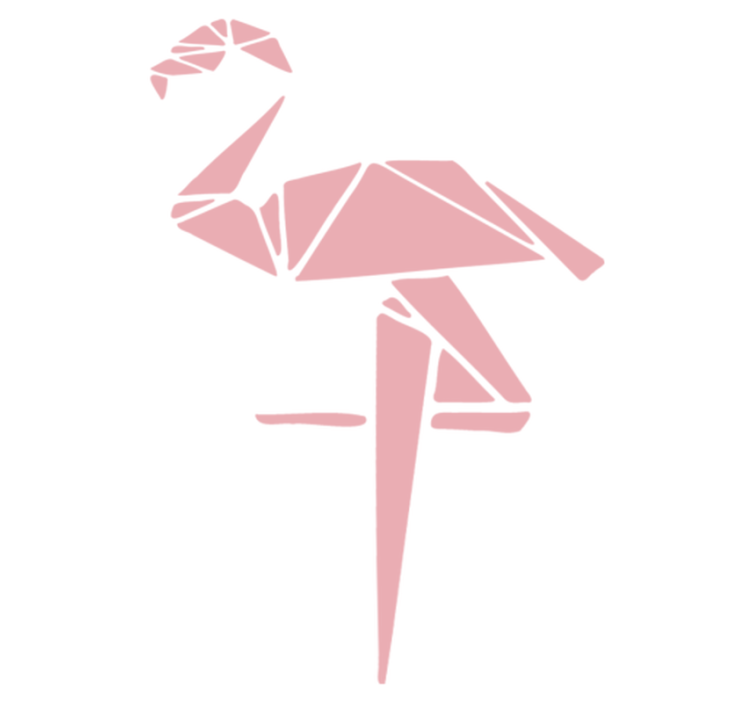 Vinyl teppich tiere im stilvollen flamingo design - TenStickers