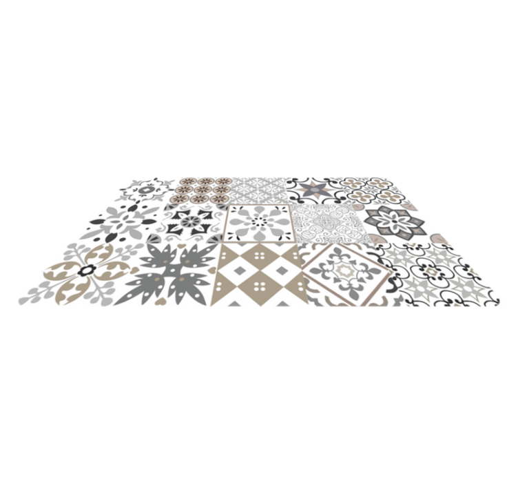 Vinyl teppich küche geometrisches fliesenmosaik - TenStickers