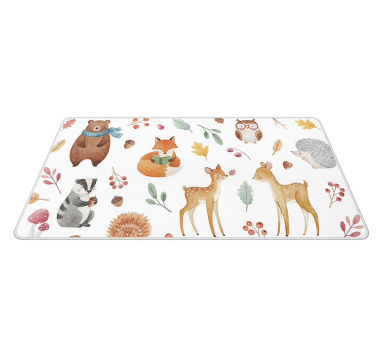 Vinyl teppich küche fantasievolle wald-aquarelle - TenStickers