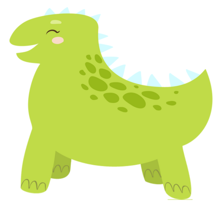 Vinyl teppich tiere glücklicher dinosaurier charakter - TenStickers